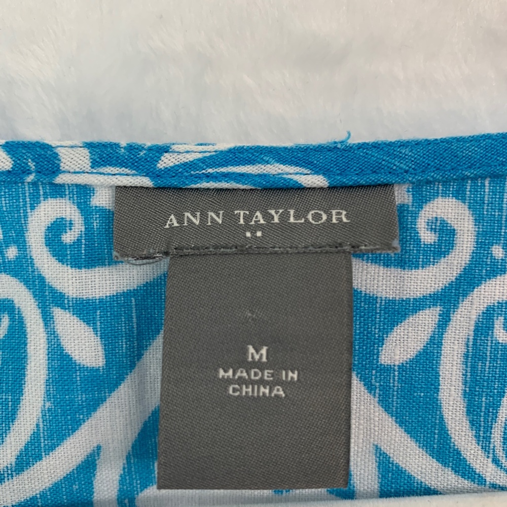 Ann Taylor Linen/Cotton 3/4 Sleeve Shift Dress Sz M - Picture 6 of 10